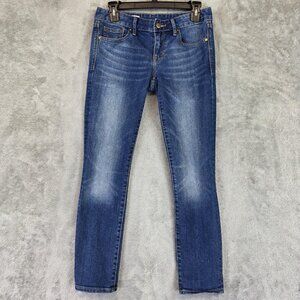 Gap 1969 Always Skinny Jeans Womens 26S Blue Medium Wash Stretch Denim